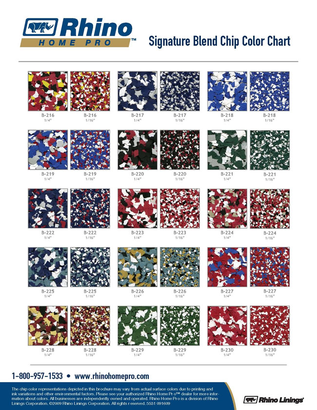 Rhino Lining Color Chart | Liner Coat | Rhino Pro San Diego
